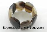 CGB3491 7.5 inches 30*40mm oval agate gemstone bracelets