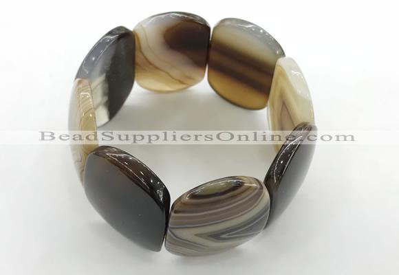 CGB3491 7.5 inches 30*40mm oval agate gemstone bracelets