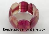 CGB3494 7.5 inches 30*40mm oval agate gemstone bracelets