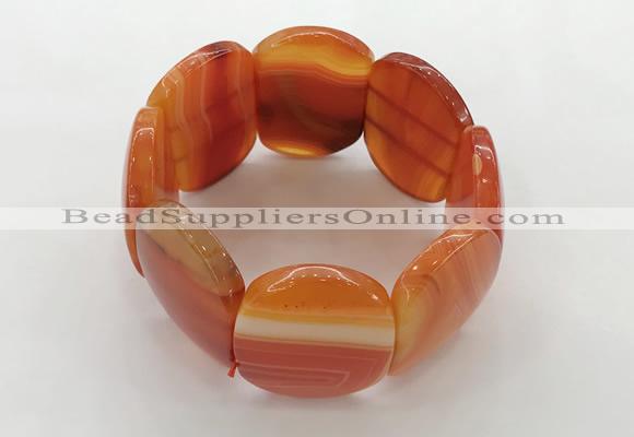 CGB3495 7.5 inches 30*40mm oval agate gemstone bracelets