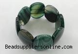 CGB3496 7.5 inches 30*40mm oval agate gemstone bracelets