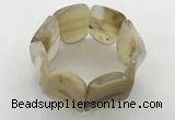 CGB3500 7.5 inches 30*40mm oval agate bracelets wholesale