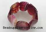 CGB3502 7.5 inches 30*40mm oval agate bracelets wholesale