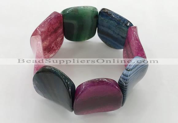 CGB3507 7.5 inches 30*40mm oval agate bracelets wholesale