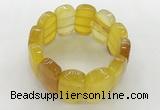 CGB3510 7.5 inches 18*30mm faceted oval agate bracelets