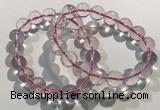 CGB4002 7.5 inches 12mm round rose quartz beaded bracelets