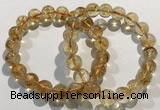 CGB4025 7.5 inches 10mm round citrine beaded bracelets wholesale