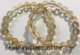 CGB4030 7.5 inches 9mm round citrine beaded bracelets wholesale