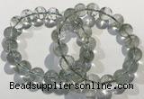 CGB4044 7.5 inches 11mm round green phantom quartz beaded bracelets