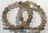 CGB4079 7.5 inches 10mm round golden rutilated quartz beaded bracelets