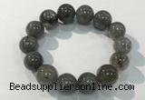 CGB4108 7.5 inches 16mm round rutilated quartz beaded bracelets