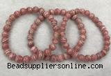 CGB4122 7.5 inches 7mm - 7.5mm round rhodochrosite beaded bracelets