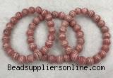 CGB4123 7.5 inches 8.5mm - 9mm round rhodochrosite beaded bracelets