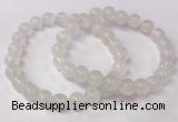 CGB4506 7.5 inches 9mm round white moonstone beaded bracelets