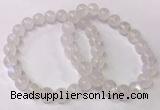 CGB4510 7.5 inches 8mm - 9mm round white moonstone beaded bracelets