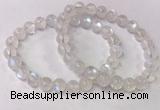 CGB4512 7.5 inches 8mm round white moonstone beaded bracelets