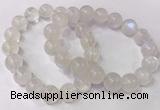 CGB4514 7.5 inches 12mm round white moonstone beaded bracelets