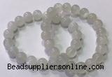 CGB4517 7.5 inches 10mm round white moonstone beaded bracelets