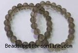 CGB4521 7.5 inches 8mm round grey moonstone beaded bracelets