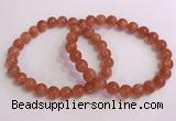 CGB4543 7.5 inches 8mm round golden sunstone beaded bracelets