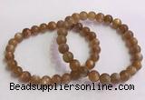 CGB4564 7.5 inches 8mm round golden sunstone beaded bracelets