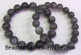 CGB4583 7.5 inches 11mm - 12mm round black sunstone beaded bracelets