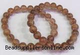 CGB4620 8mm - 9mm round golden rutilated quartz beaded bracelets