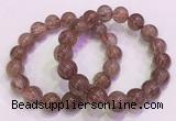 CGB4643 12mm - 13mm round red rutilated quartz beaded bracelets