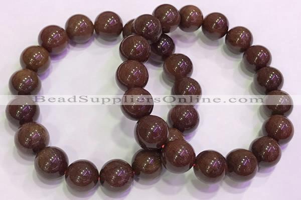 CGB4648 12mm - 13mm round red rutilated quartz beaded bracelets