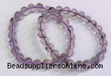 CGB4656 7.5mm - 8mm round purple phantom quartz beaded bracelets