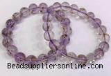 CGB4662 10mm - 11mm round purple phantom quartz beaded bracelets