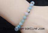 CGB5063 6mm, 8mm round amazonite beads stretchy bracelets