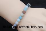 CGB5064 6mm, 8mm round matte amazonite beads stretchy bracelets