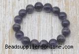 CGB5310 10mm, 12mm round grade AB amethyst beads stretchy bracelets