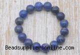 CGB5323 10mm, 12mm round lapis lazuli beads stretchy bracelets