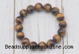 CGB5325 10mm, 12mm yellow tiger eye beads stretchy bracelets