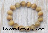 CGB5326 10mm, 12mm round golden tiger eye beads stretchy bracelets