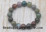 CGB5352 10mm, 12mm round Indian agate beads stretchy bracelets