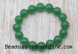 CGB5360 10mm, 12mm round green candy jade beads stretchy bracelets