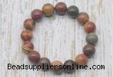 CGB5380 10mm, 12mm round picasso jasper beads stretchy bracelets