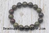 CGB5383 10mm, 12mm round dragon blood jasper beads stretchy bracelets