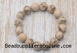 CGB5386 10mm, 12mm round feldspar beads stretchy bracelets