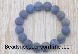 CGB5522 10mm, 12mm round matte lapis lazuli beads stretchy bracelets