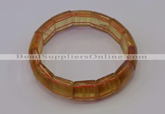 CGB665 7.5 inches 13*15mm yellow fluorite gemstone bracelet