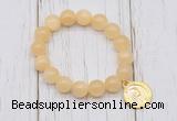 CGB6838 10mm, 12mm honey jade beaded bracelet with alloy pendant