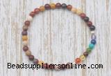 CGB7018 7 chakra 4mm mookaite beaded meditation yoga bracelets