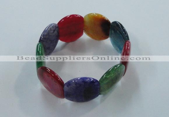 CGB705 8 inches 25*30mm agate gemstone bracelet wholesale