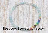 CGB7052 7 chakra 4mm amazonite beaded meditation yoga bracelets