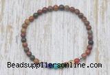 CGB7068 7 chakra 4mm picasso jasper beaded meditation yoga bracelets