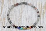 CGB7077 7 chakra 4mm blood jasper beaded meditation yoga bracelets